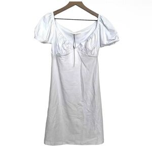 Susana Monaco Medium White Puff Sleeve Mini Dress Retail 178 NWT